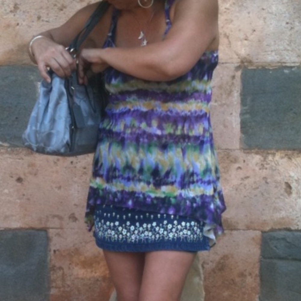 Women’s tank with lots of detail beautiful colors size large was one of my faves